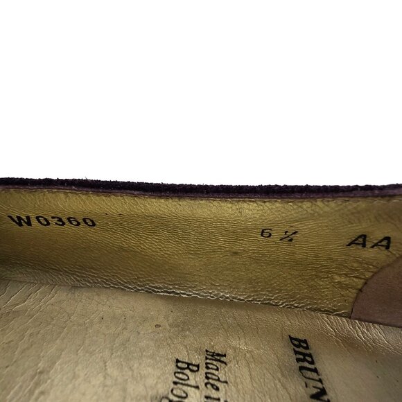 Bruno Magli Italy Womens 6.5AA Brown Suede Leather Dress Shoes Horsebit Loafers - Picture 8 of 12